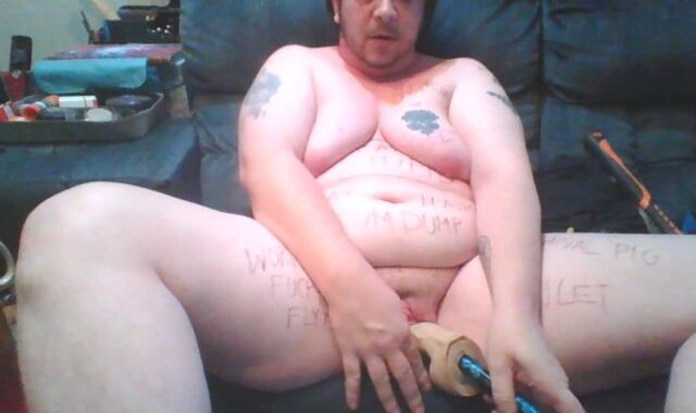 FINEST Self Abjection by FTM trans guy - Fly Lands on Snatch, Hits Pussy With Mallet, SUPREMACY & SUBORDINATION Faux-cock Stick