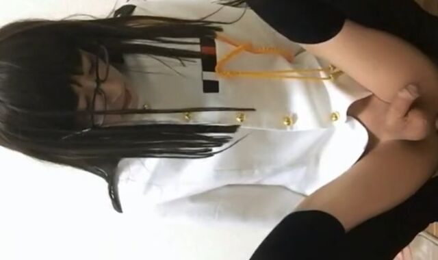 Crossdresser Costume play Getting off