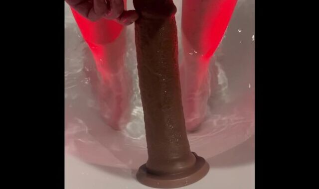 Tgirl ample big black cock faux-cock solo adventures