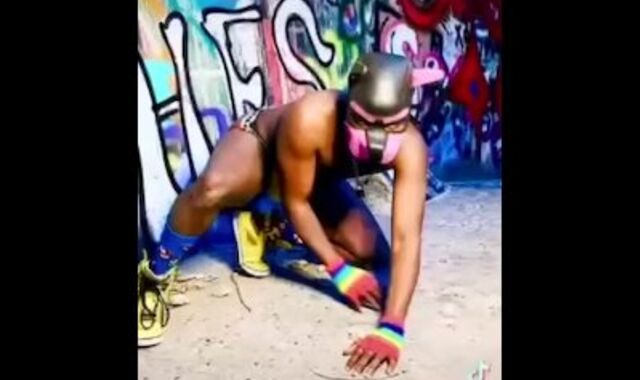 Trans FTM Public Lustful PuppyPlay Outdoors Post op Bigass Jockpussy Bussy Transgender Striptease Shoot