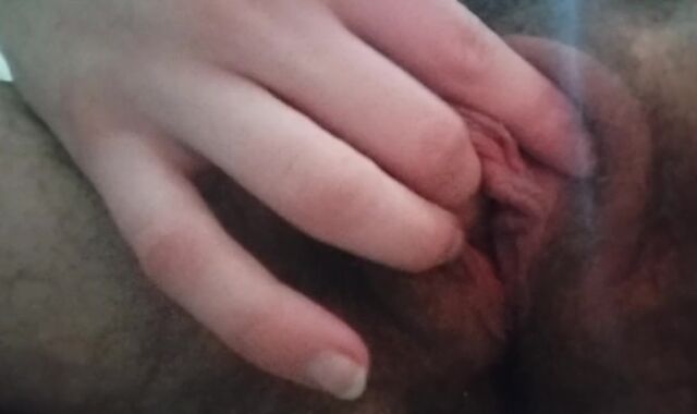 Close up of pleasure button and stud vagina masturbation unload