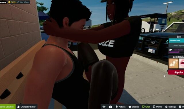 Ty and officer Jade 3dxchat