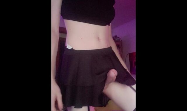 Trans mom utterly messy jism shot