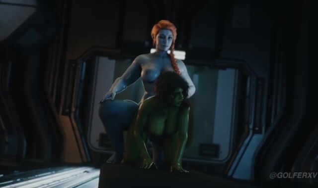 Futa Girl Hellbender x Gamora Marvel's Guardians of the Galaxy Game