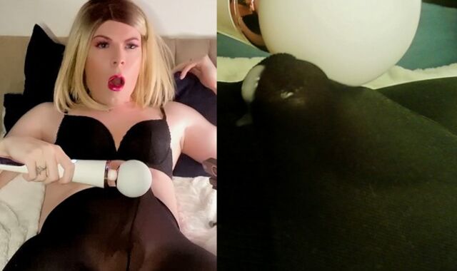 Vibro Jizm-shot in Stocking