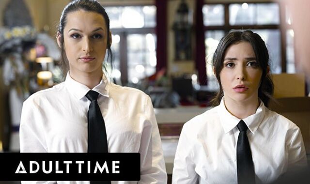 ADULT TIME - Hefty-breasted T-Gal Khloe Kay And Elastic Culo Jane Wilde CAUGHT FUCKING AT WORK! FULL SCENE