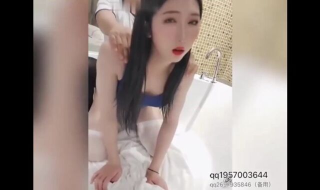 Not very glad chinese she-masculine gargling and plowing a boy and a crossdresser in stocking