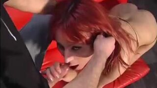 Redheaded she-male wazoo plumbed moist And Facialized