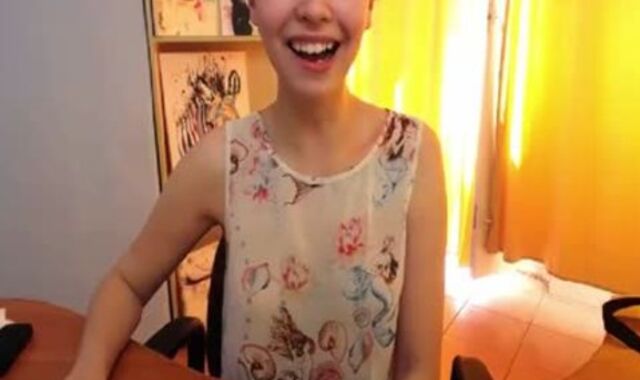 super-cute Brief Hair college-aged age teenie tgirl Taunting And Jizzing On webcamera