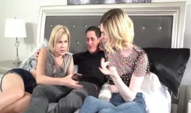 eighteen age teenie Ella Hollywood Has Her arse boned whilst Julia Sees