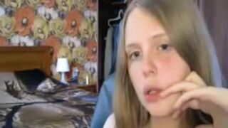 wild college-aged age teenage light-haired Russian female-boy web cam