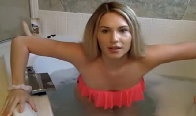 The most nasty she-male teenie Trap Ever! shower Have fun And faux-cock
