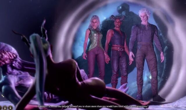 Trans MILF Tiefling gets caught tangling with an Illithid