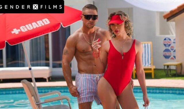 Crimson-torrid Trans Lifeguard Oudoor Pulverize wt Muscle Wolf - Emma Rose - GenderXFilms