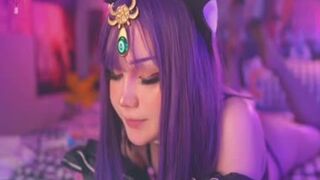 Costume play she-creature Goddess Playing Her wazoo And absorbing XXL Didlo