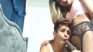 Bi-racial dark-hued she-male teenager Dominance