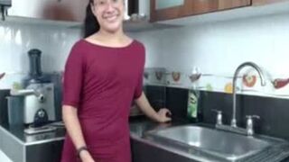 delicious mexican female doll-dude Jacking Bigcock In Crimson sundress