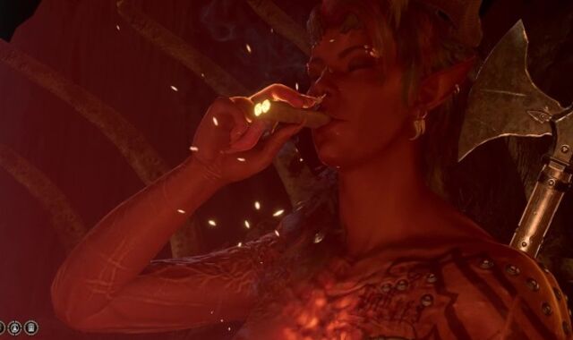 Karlach's updated romantic ending (but also they are naked)