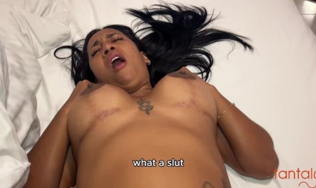 Step Mommy Leyne Rodriguez caught Step Sonnie wanking off pretending fuckfest girl