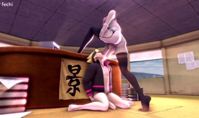 Boruto deep-gullets Futa Sakura Yam-sized Manmeat while riding Fake-lollipop