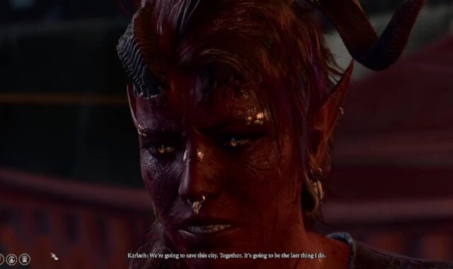 Tiefling and Karlach go on a rendezvous (but this time they're half-illithid)