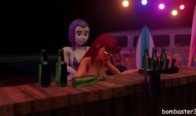 Raven porks Strfire at the beach cafe.