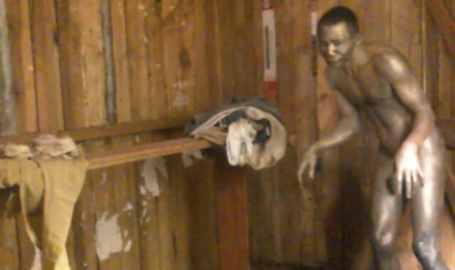 TRANS MASTURBATING OFF A PILE OF JIZM