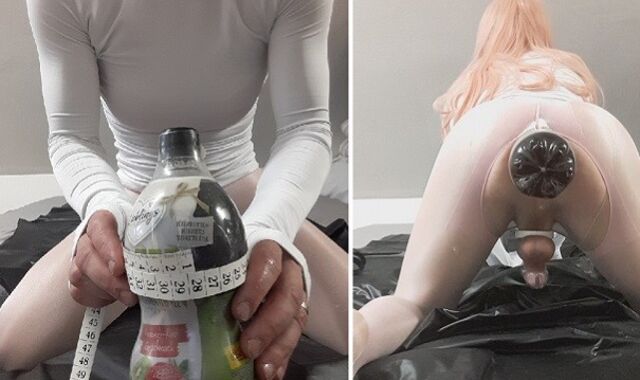My new extreme assfuck record - bottle 29cm part 2
